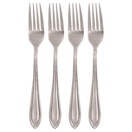 Hampton Forge Hampton Forge Ginger Silver Stainless Steel Casual Dinner Fork Set 4 pc 146A04DFWB